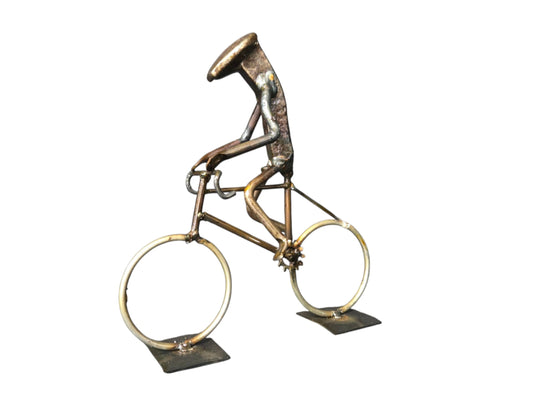 Bicycle - Dynamic Railroad Spike Sculpture