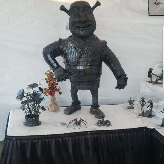 Friendly Ogre large metal art sculpture