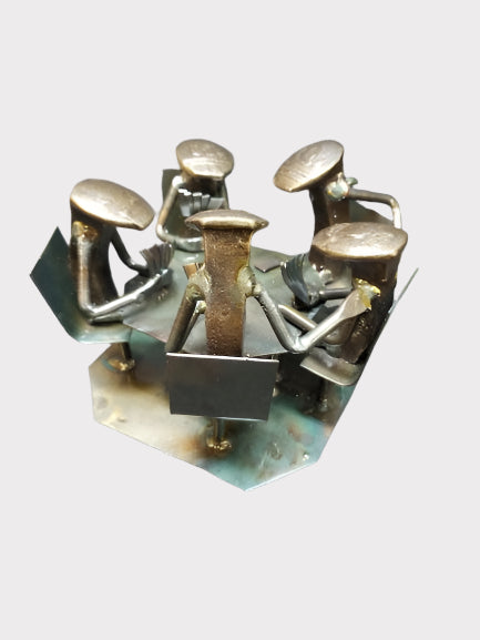 Poker players around table. The Poker figure sits approximately 5 inches high.