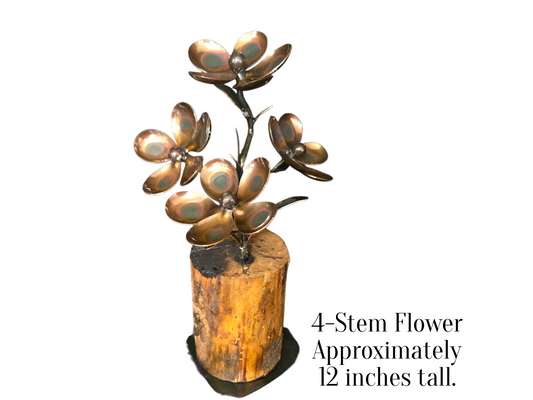 Flowers Metal Art Sculpture