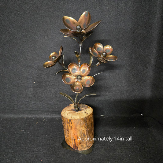 Flowers Metal Art Sculpture