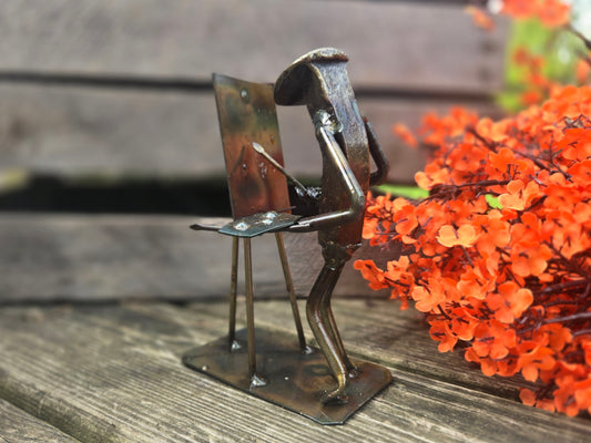 Artist - Painter Railroad Spike Sculpture