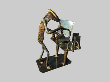 Chemist/Scientist - Intellectual Railroad Spike Sculpture