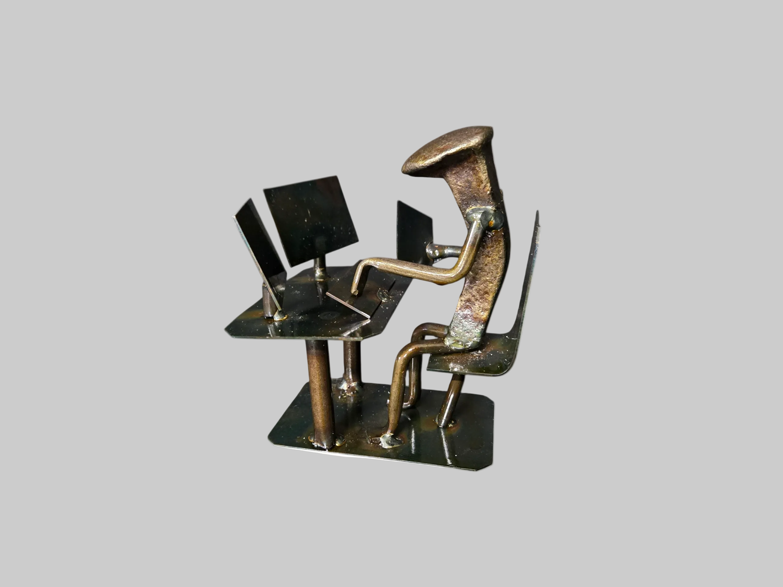 Computer - Railroad Spike Sculpture | Roland Metal Art