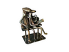 Couple on Bench - Romantic Railroad Spike Sculpture