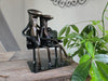 Couple on Bench - Romantic Railroad Spike Sculpture