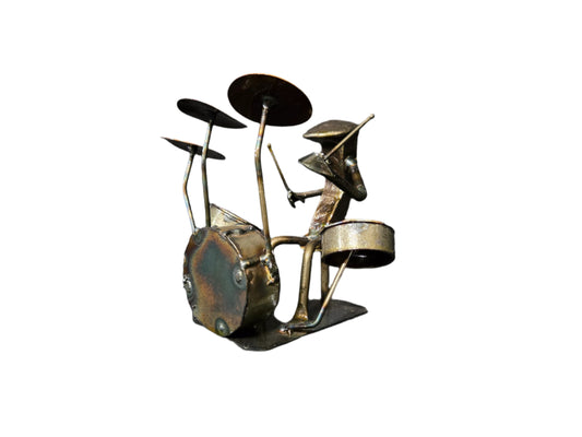 Drummer - Rhythmic Railroad Spike Sculpture