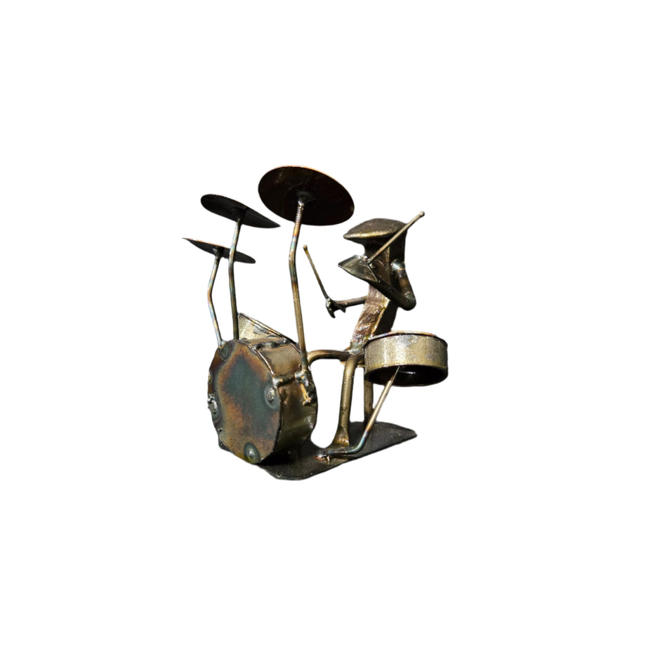 Drummer - Rhythmic Railroad Spike Sculpture