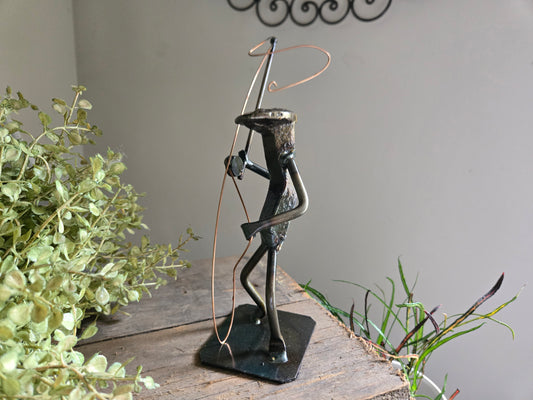 Fly Fishing - Outdoor Adventure Railroad Spike Sculpture