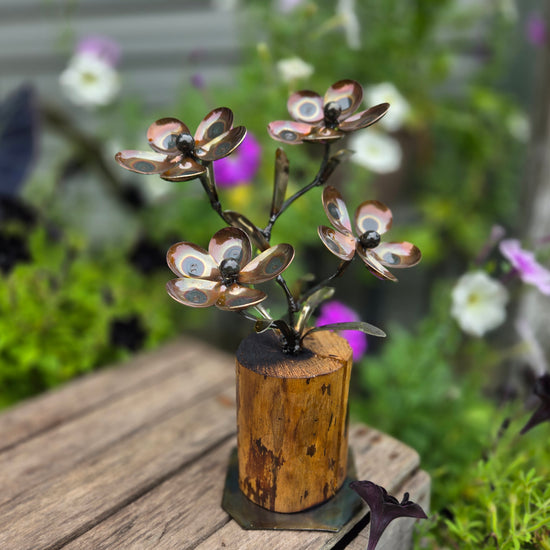 This sculpture is approximately 11 inches tall.