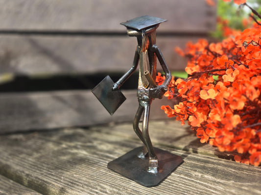 The Graduate Railroad Spike Sculpture