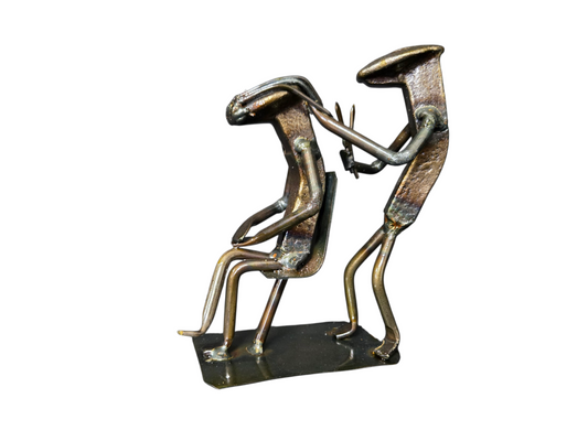 Hairdresser - Style and Craft Railroad Spike Sculpture