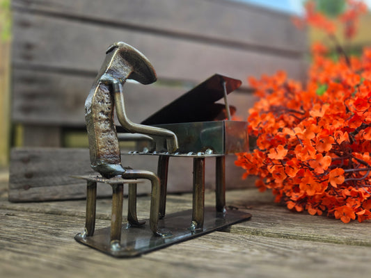 Piano - Musical Elegance Railroad Spike Sculpture