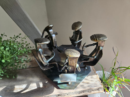 Poker - High-Stakes Railroad Spike Sculpture