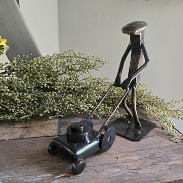 Yard Work/Lawnmower Railroad Spike Sculpture