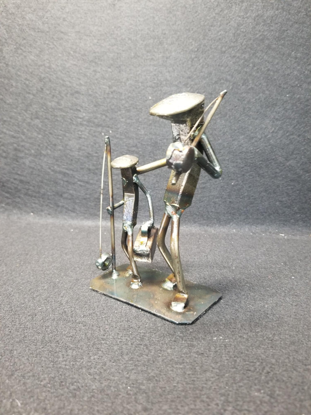 Bass Fiddle - Melodic Railroad Spike Sculpture