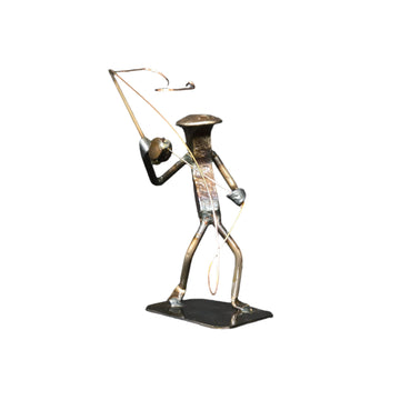 Fly Fishing - Outdoor Adventure Railroad Spike Sculpture