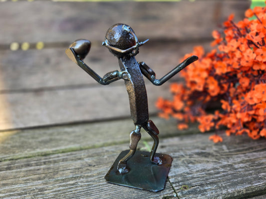Football - Athletic-Themed Railroad Spike Sculpture