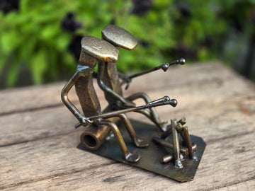 Campfire - Cozy Railroad Spike Sculpture