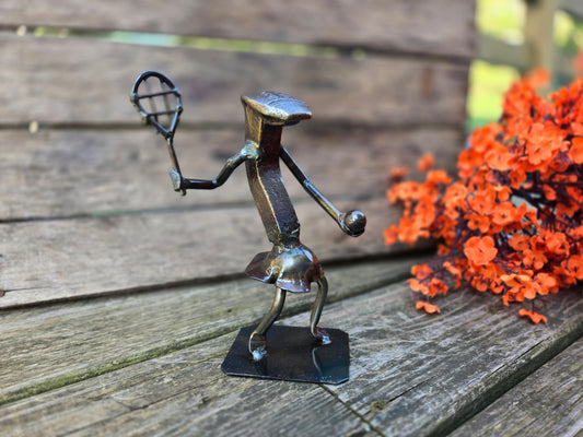 Tennis Railroad Spike Figurine