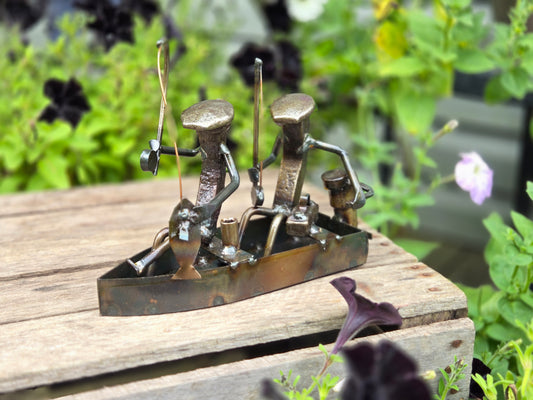 Fishing Boat Adult - Nautical Railroad Spike Sculpture