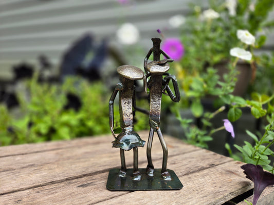 Family of 3, 4 or 5 - Heartwarming Railroad Spike Sculpture