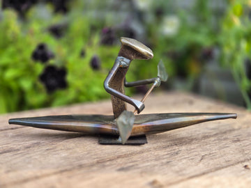Kayak - Adventure-Themed Railroad Spike Sculpture
