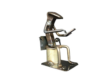 Scrolling On Toilet - Railroad Spike Figurine