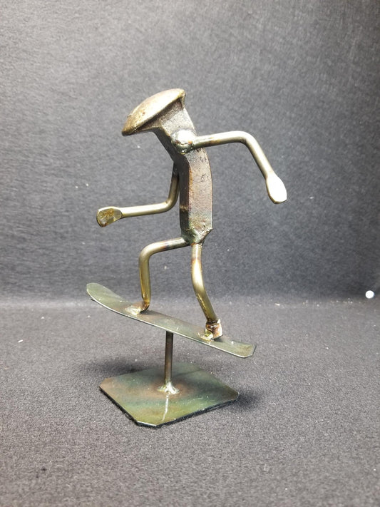 snowboard action pose metal spike art product photo