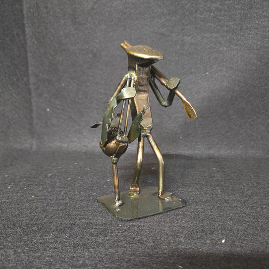 Turkey Hunter Railroad Spike Figurine