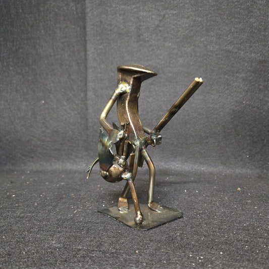 Turkey Hunter Railroad Spike Figurine